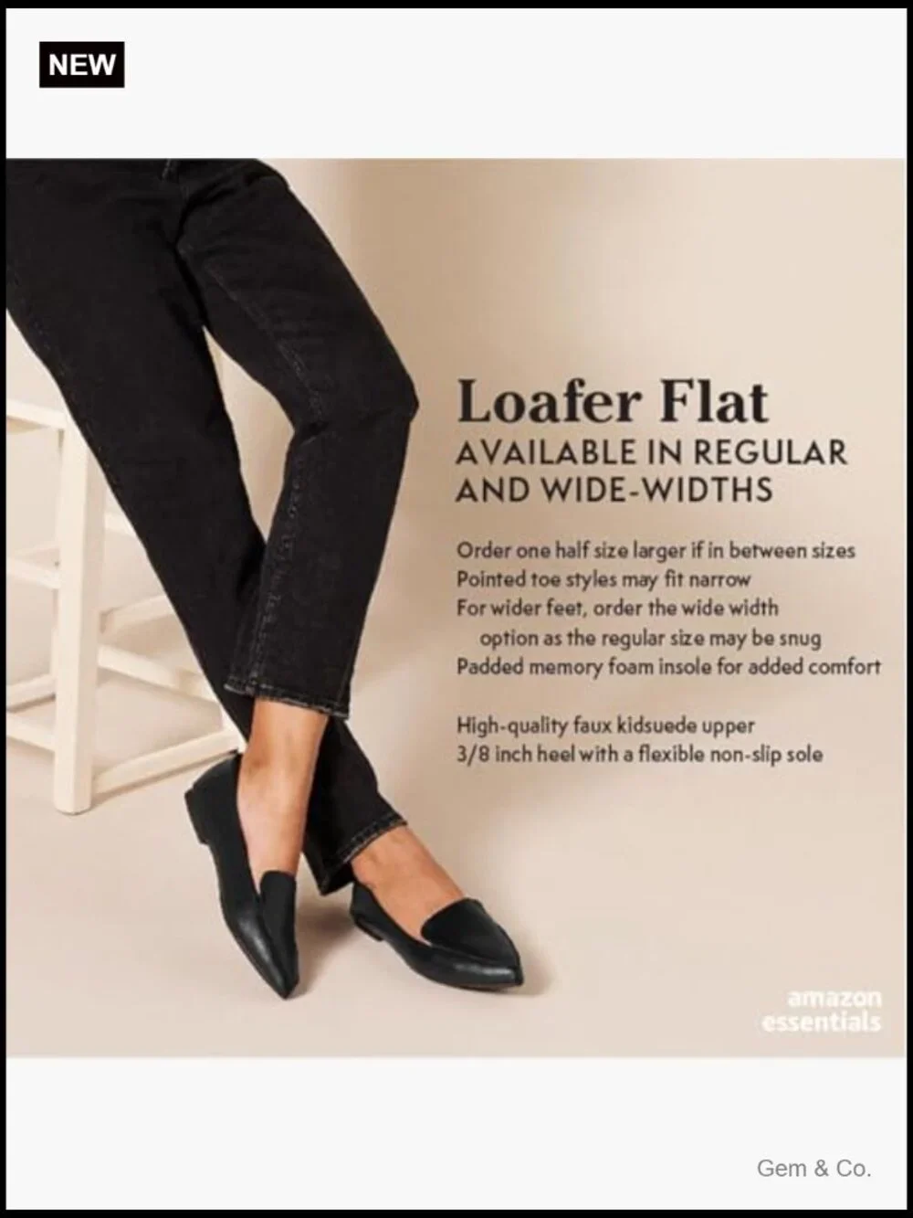 Women's Loafer Flats Faux Leather Pointed Toe Comfort Slip On Shoes